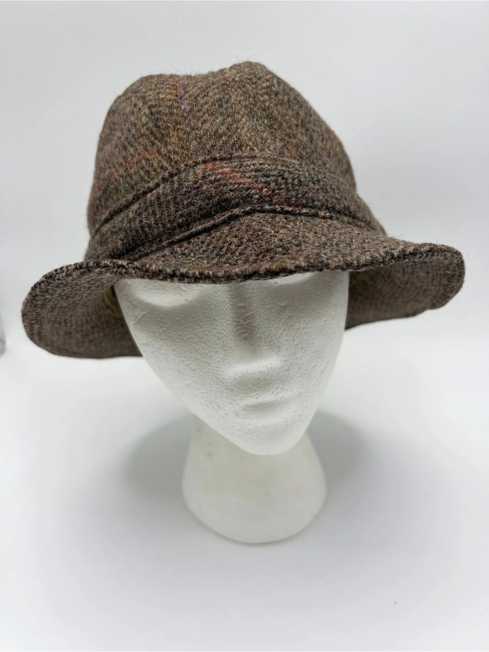 Vintage Pendleton 100% Virgin Wool Tweed Bucket Hat Large Made in USA